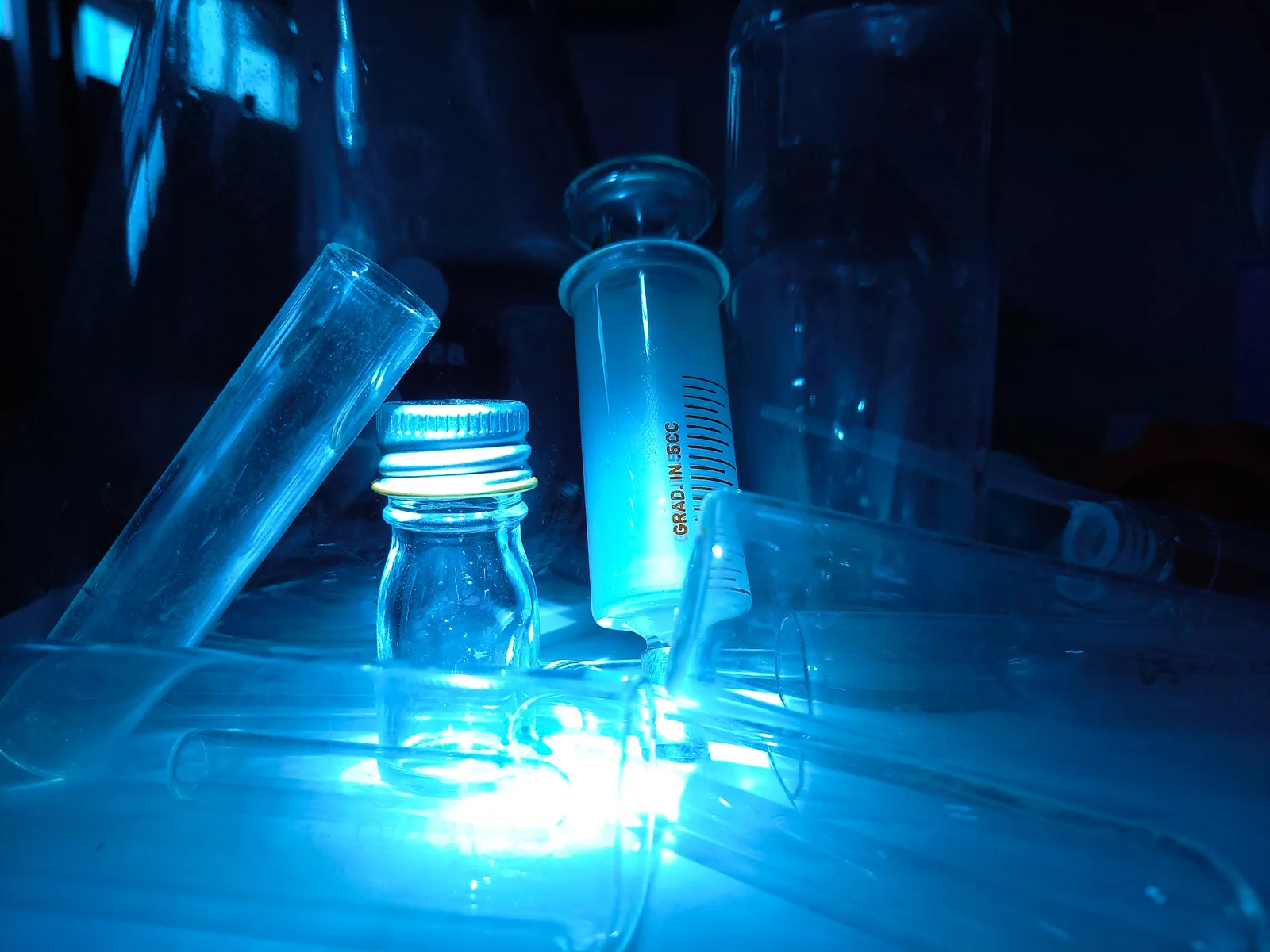 Laboratory glassware used for water sample analysis